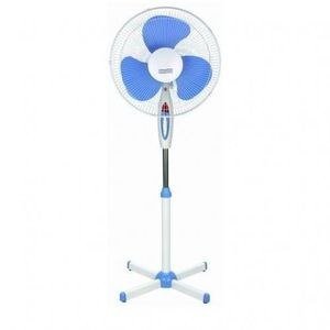 Electric Stand Fan - White & Blue