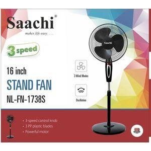 Saachi Stand Fan With Adjustable Height Blades And A Powerful Motor-Black