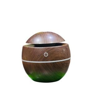 Ultrasonic Aroma Humidifier Led Light Colors - Brown