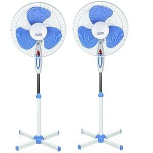 2 Stand Fans With Oscillation Function And 3 Speeds-White