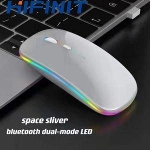 Hifinit Bluetooth Wireless Mouse Rechargeable Silent -sliver