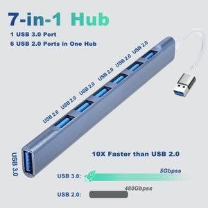 7-Port USB A Hub USB Hub 3.0,Ultra-Slim USB A Adapter USB Splitter