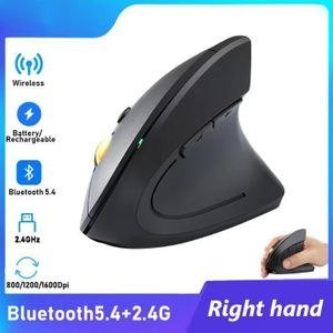 Rechargeable Bluetooth Wireless Vertical Mouse/Gaming Mouse Personalised Side Grip Mute Game PC Computer
