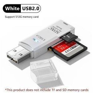 2 In 1 USB 2.0 Card Reader Sd Card Reader TF Memory Laptop Memory Card Readers