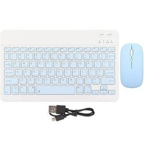 Portable Wireless Rechargeable Mini Keyboard & Mouse Combos For Windows OS Laptops - Blue