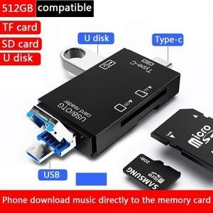 6 IN 1 Card Reader OTG Type-C SD Card Reader Flash Drive