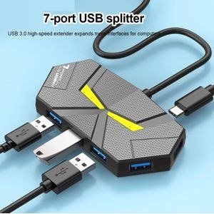 7 Port USB 3.0 Type C Hub ​​for Laptop Hard Drive Mouse Keyboard