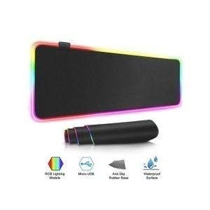 RGB LED Computer Keyboard Game Mouse Pads 800x300x3mm-Black