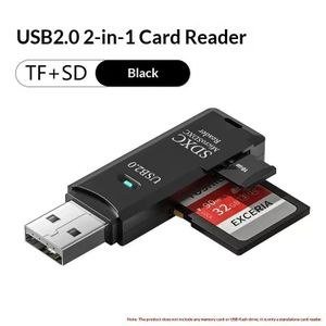 2 IN 1 USB 2.0 Card Reader Micro Sd Card Reader Usb Adapter