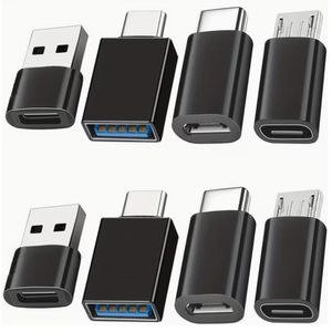 8pcs USB to USB C Adapter