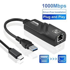 1000Mbps USB 3.0 Wired USB To Rj45 Lan Ethernet Adapter RTL8153 Network Card for PC Macbook Windows Laptop