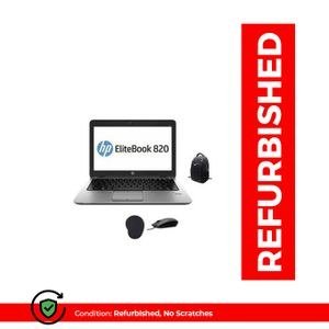 Refurbished EliteBook 820(12.5-inch,Core I7, PLUS FREE MOUSE PAD ,MOUSE & BAG - Black(6MTHS WRTY) Grade A