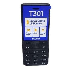 Tecno T301 Dual Sim phone, FM Loud Speaker Feature Phone - Black-Blue