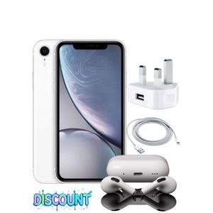 REFURBISHED Refurb Apple iPhone XR - RAM ROM With Free Apple AirPods Pro 2, Charger - White