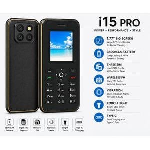 The Ultimate Triple SIM Feature Phone Display Battery Triple SIM Wireless FM Vibration Bright Torchlight