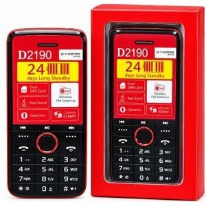 Horse D2190 Feature Phone with Dual SIM, Wireless FM, 24-Day Long Standby, Real Sound, MP3/MP4 Player and Design