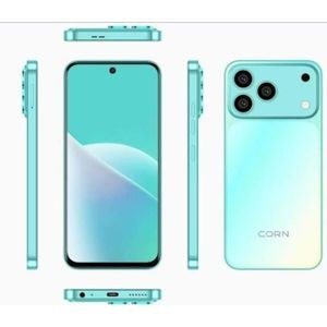 Corn MEGA 100 MAX HD , 5(2+3)GB STRONG BATTERY DUAL SIM CARD SMART PHONE SIDE-MOUNTED FINGERPRINT FACE UNLOCK, ULTRA CAMERA SELFIE - BLUE
