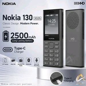 Nokia 130 HMD Music Mobile Phone Built-in Powerful Loud Speaker & Dedicated Music Player and Wireless FM Radio Battery & Type C - Dark Grey