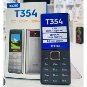 Tecno T354, 2.0 , 3 sims, Type C, FM Loud Speaker,Torch - Black