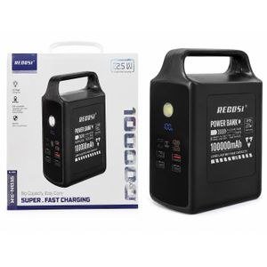 Recrsi 100, Super High-Capacity Power Bank – Multi-Port Output, Digital , LED Flashlight & Carry Handle