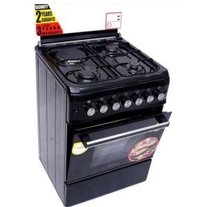 Blueflame 60 X 3 Gas And 1 Electric Hot Plate S6031ER-P With Electric Oven ( Made In Turkey ) ? Black (3YR WRNTY)