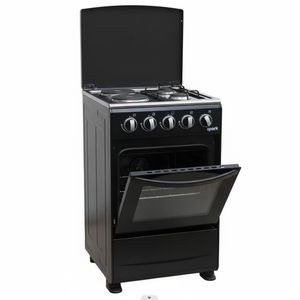 SPARK 50x50cm 2 Gas + 2 Electric Cooker with Gas Oven - Black (1YR WRNTY)
