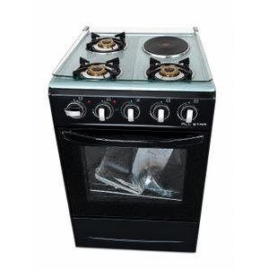 All star Free Standing gas Cooker with 3 gas burners and 1 hot plate along with electric oven