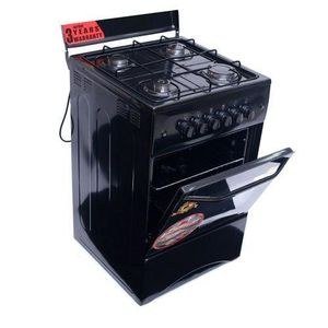 GL-General 50 x 3 Gas Burners + 1 Electric Hot Plate Cooker with Gas Oven GL5031G-B (Made In Turkey )- Black