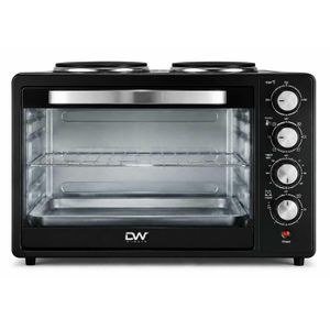 Electric Oven 45LTR/ Hotplate / - Black & Maroon