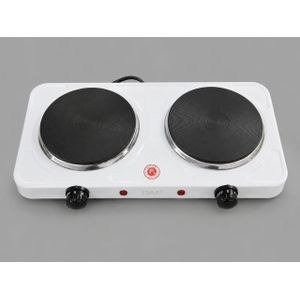 Double Solid Electric Hotplate - Multcolour