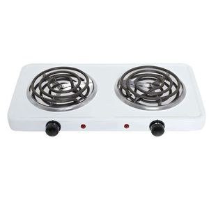 Double Electric Hot Plate - White