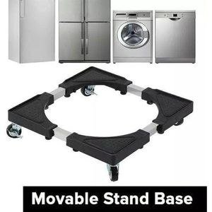 Multifunctional Adjustable Washing Machine/ Fridge Stand – Black