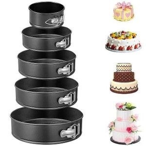 A set of Spring Form Cake pans.Round Baking Tin .6pcs.black