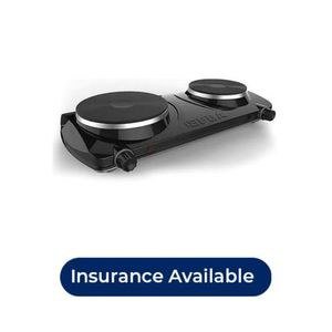Portable Electric Stove Double Burner Hot Plate Coil(Black)