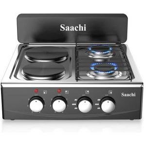 Saachi 2 Gas + 2 Electric Hot Plates Table Top Cooker