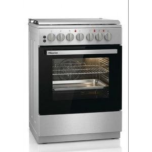 Hisense 60*60 2 Gas 2 Electric, Grill & Rotisserie Gas Cut protection 2+2 – Silver