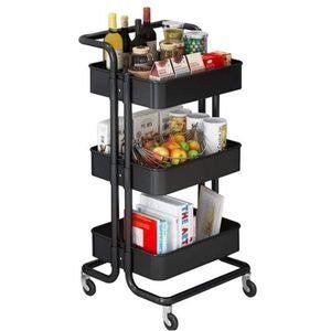 Three tiers kitchen trolley
