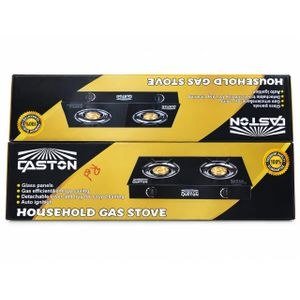 2 Burner Tempered Glass Gas Stove -Black.