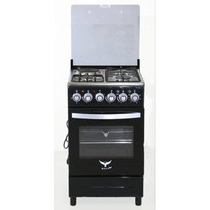 Panasony Gas Cooker 3 Gas + 1 Electric/Ignition/ up And Down E-Oven / Grill Rotary Stick 50x50cm - Black