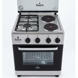 Saachi Saach / Saachi 50x50cm Dual Fuel Free-Standing Cooker (2 Gas Burners + 2 Electric Hot Plates with Gas/Electric Oven) — Model: SCC-50x50