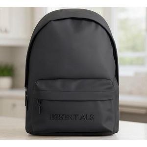 Essential backpack for college students, computer bags, high school students, men and women, FOG backpack, trendy brand travel -BLACK