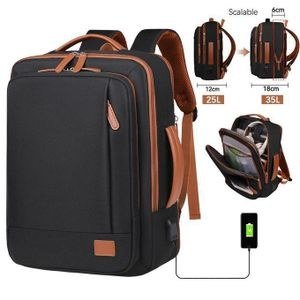 35-liter-16.5-inch expandable travel backpack with and design-featuring a USB port and a laptop compartment-a high-end business backpack.