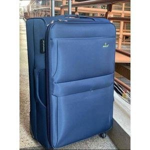 Gemulin Large Size Suitcase With Cloth Material And With 4 Wheels It Has A Strong Material It Carry 40-50 Kgs