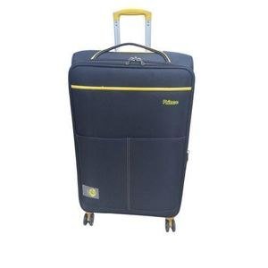 Prince It's A Large Size Strong Cloth Suitcase It Careful It Cary 25-38Kgs It's Strong It's It Has Strong Ziplock It Has 4-wheeler
