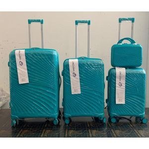 4 Piece Modern Luggage Suitcase Customised With Digit Lock