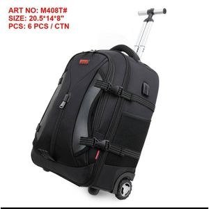 New Shoulder Travel Bag With 2 Wheel Spinner Extreme Durability Double Zipper 3 Digit Lock