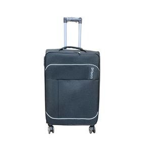 Dfavors A Medium Travelling Suitcase It Carries 23Kgs It's Purely clothe It's strong It Has 8-Wheels Extremely It Has Strong Material Good – Black