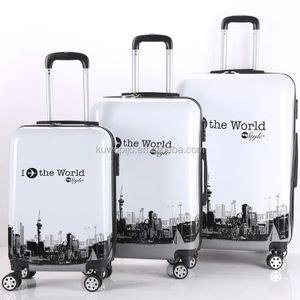 Travel the World Suitcase Set – White Print