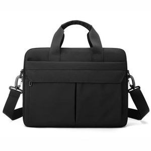 Black Laptop Messenger Bag with Shoulder Strap