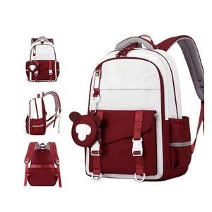 Genetic School Bag for Boys Girls Mochilas Teenagers Student's School Bag-Maroon